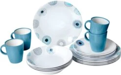 Berger Deep Sea Set De Vaisselle En Mélamine 16 Pièces.