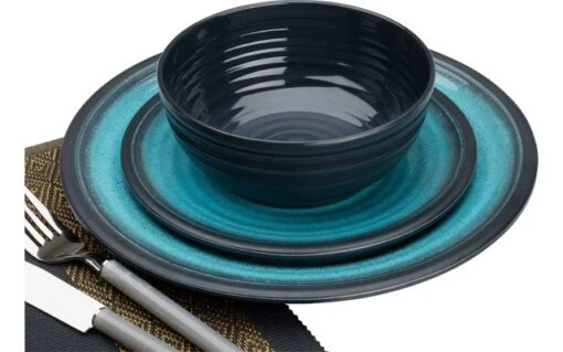 Ensemble De Vaisselle 12 Pcs Aqua Flamefield Granite Melamin – Image 6