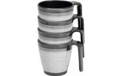 Flamefield Tasses Gris Granit, Lot De 4