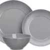 Ensemble De Vaisselle En Mélamine Antidérapante Flamefield, 12 Pièces, Blanc -Cuisine Extérieure Boutique 220529 2382230