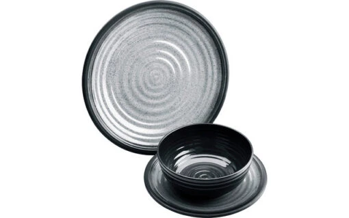 Ensemble De Vaisselle 12 Pcs Aqua Flamefield Granite Melamin