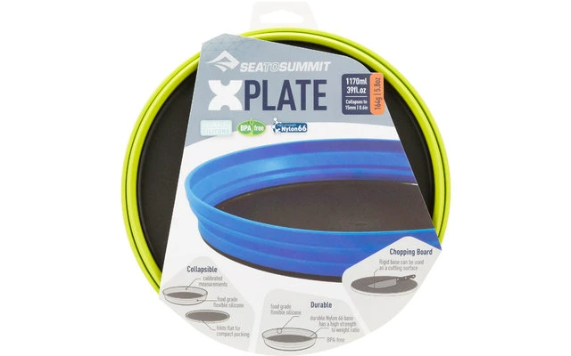 Sea To Summit X-Plate Assiette à Soupe Pliable 1.170 Ml Vert Citron. 4 Sea To Summit X-Plate Assiette à Soupe Pliable 1.170 Ml Vert Citron. – Image 2