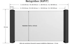 KiiPiT Filet De Rangement Avec Kit De Montage S 170 - 210 Mm -Cuisine Extérieure Boutique 347762 2412553