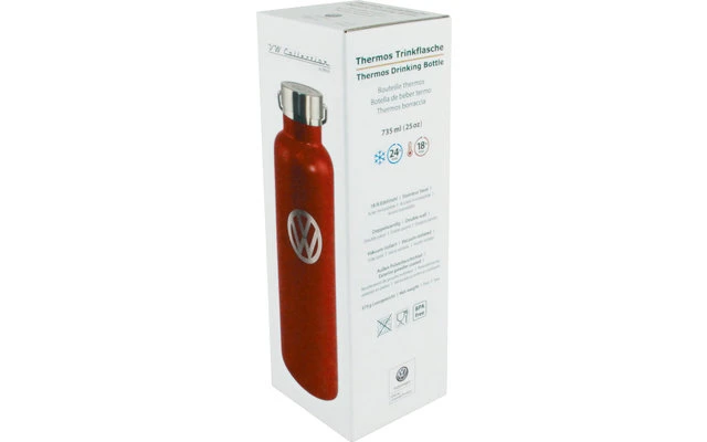 VW Collection Gourde Thermique En Acier Inoxydable 375 Ml Rouge 6 VW Collection Gourde Thermique En Acier Inoxydable 375 Ml Rouge – Image 4