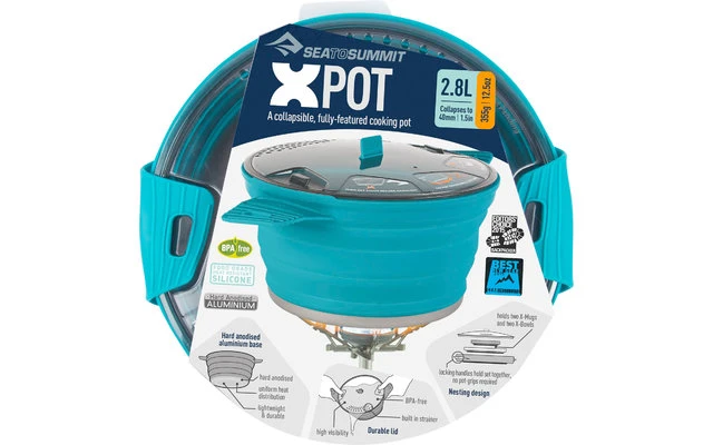 Sea To Summit Seat To Summit X-Pot 2.8 Pot Pliable 2,8 Litres Turquoise 3 Sea To Summit Seat To Summit X-Pot 2.8 Pot Pliable 2,8 Litres Turquoise