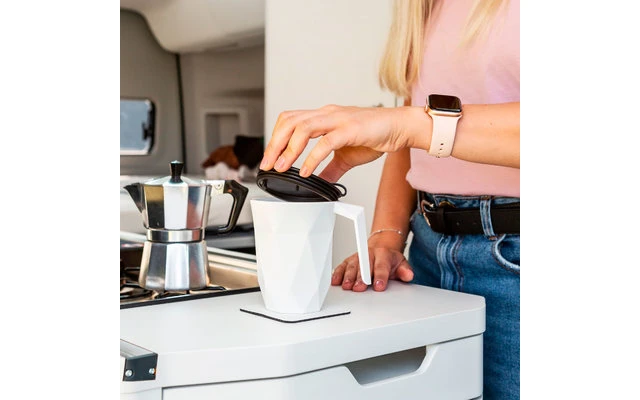 Silwy Tasse à Café Magnétique Avec Couvercle, Y Compris Nano Gel Pad En Métal 7 Silwy Tasse à Café Magnétique Avec Couvercle, Y Compris Nano Gel Pad En Métal – Image 5