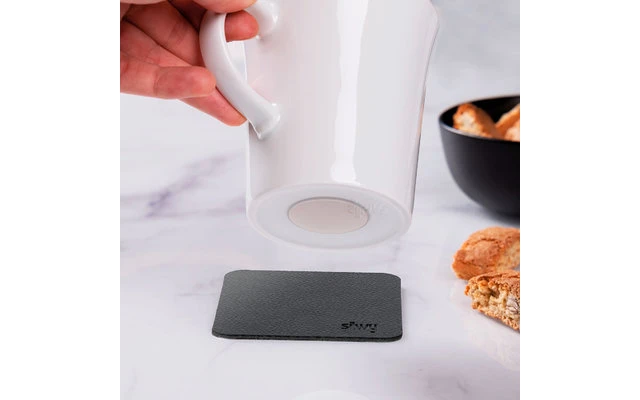 Silwy Tasses à Anse Magnétique En Porcelaine, Y Compris Des Tampons De Gel Nano En Métal 2 Pièces Dessous De Verre Noirs 5 Silwy Tasses à Anse Magnétique En Porcelaine, Y Compris Des Tampons De Gel Nano En Métal 2 Pièces Dessous De Verre Noirs – Image 3