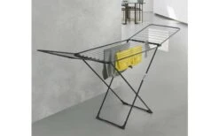 Séchoir à Linge Pliable Noir Mat Metaltex
