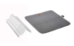 Metaltex Dry-Tex égouttoir 2 En 1 Avec Tapis Microfibre Noir -Cuisine Extérieure Boutique 497336 3367484