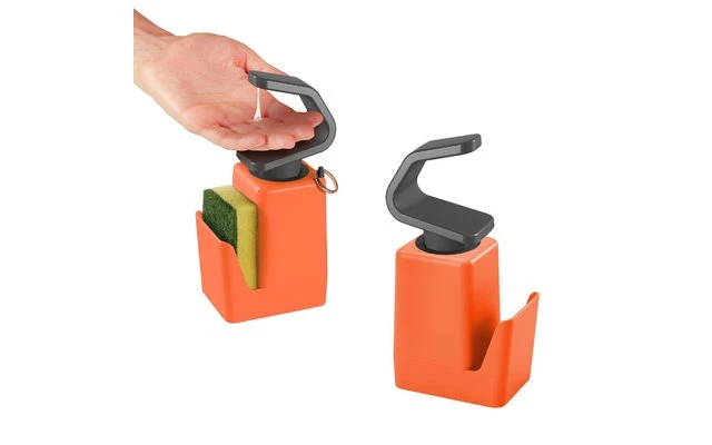 Metaltex Soap Tex Distributeur De Savon, Y Compris éponge Et Support D'anneau Orange 400 Ml 8 Metaltex Soap Tex Distributeur De Savon, Y Compris éponge Et Support D'anneau Orange 400 Ml – Image 6