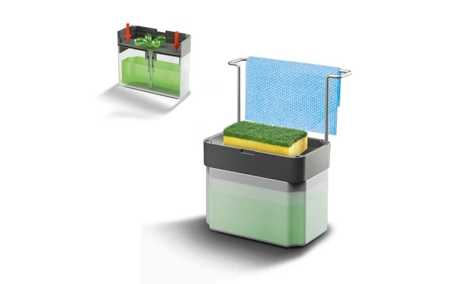 Metaltex Sponge-Tex Distributeur De Savon 0.75 Litre Gris 5 Metaltex Sponge-Tex Distributeur De Savon 0.75 Litre Gris – Image 3