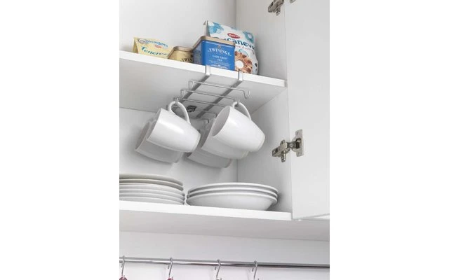 Metaltex MyMug Porte-tasses Et Gobelets Argenté 5 Metaltex MyMug Porte-tasses Et Gobelets Argenté – Image 3