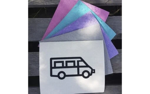 Pufz Torchon Suédois Motif Caravane Violet – Image 3