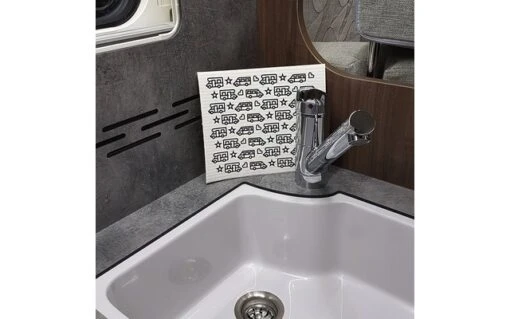 Pufz Torchon Suédois Motif Caravane Violet – Image 5