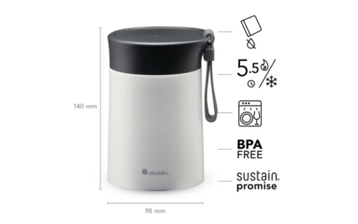 Aladdin Bistro Lunch Gobelet Thermique 0,4 Litre Noir – Image 5