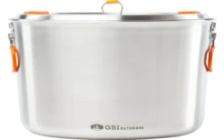 GSI Glacier Acier Inoxydable Base Camper Set De Cuisine 6 Pièces Large -Cuisine Extérieure Boutique 648933 4582077